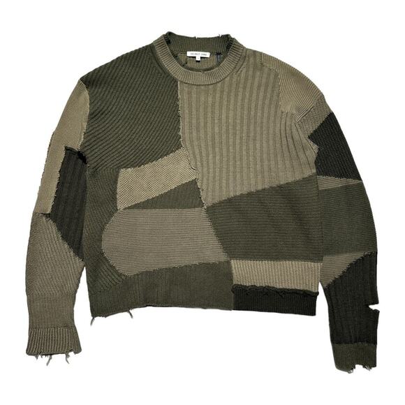 Helmut Lang Patchwork military knit